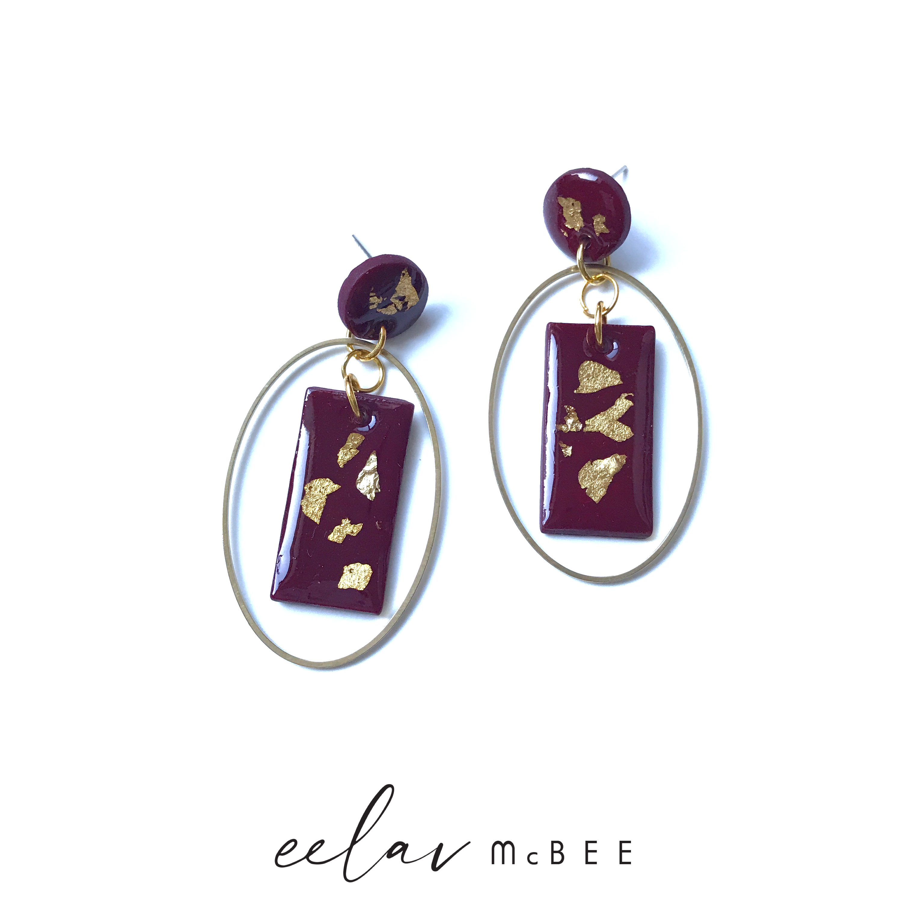 Gold Leaf AIKO Oval Drop In Rouge (Glossy)