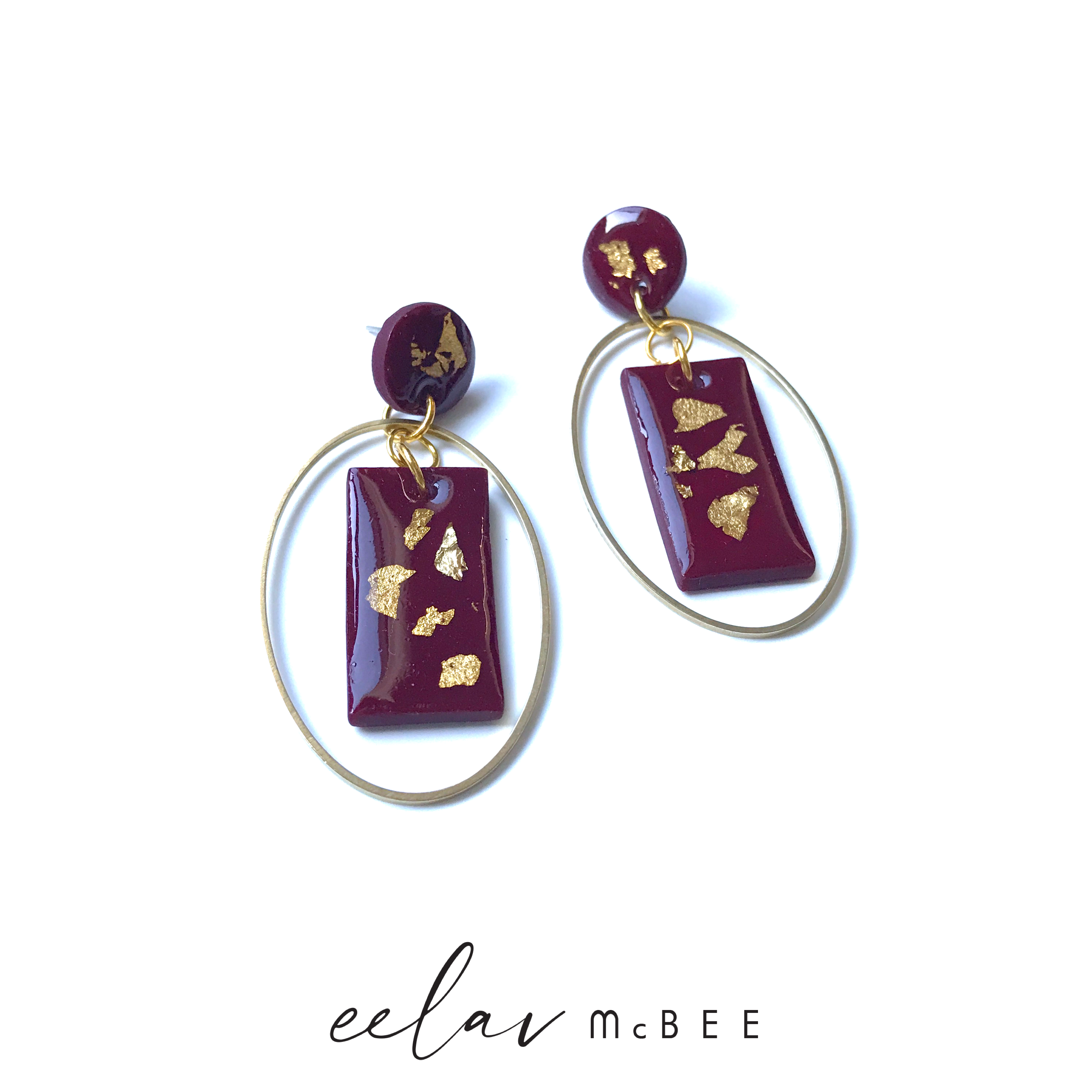 Gold Leaf AIKO Oval Drop In Rouge (Glossy)