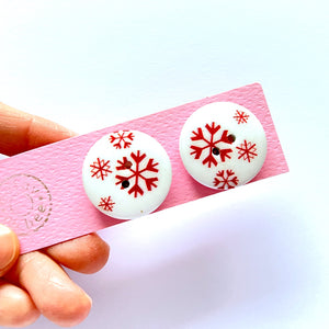 Snowflakes Button Stud