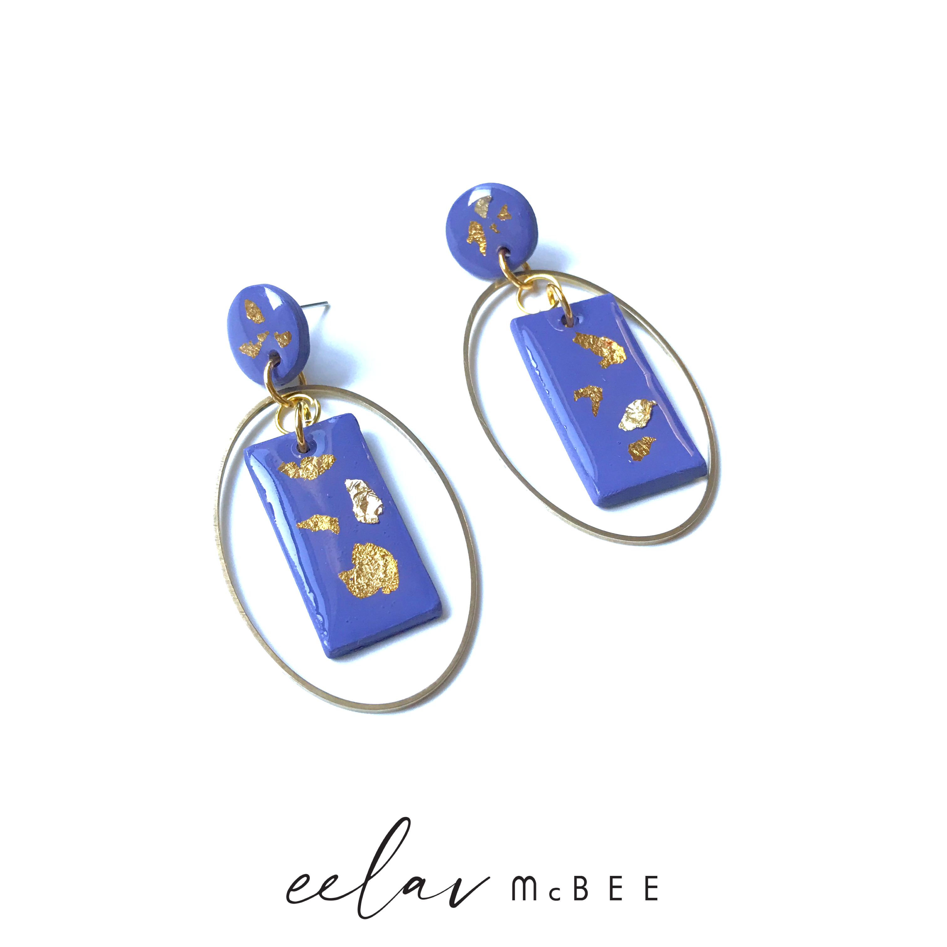 Gold Leaf AIKO Oval Drop In Lavender (Glossy)