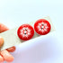 Christmas Flakes Button Stud