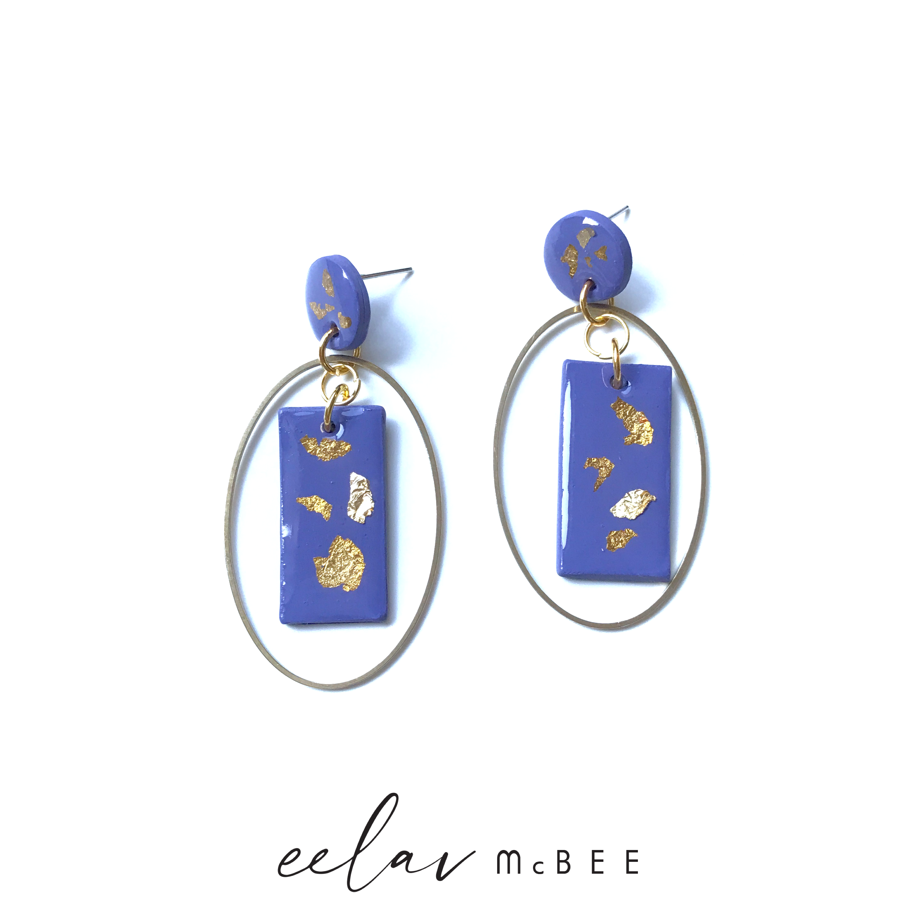 Gold Leaf AIKO Oval Drop In Lavender (Glossy)