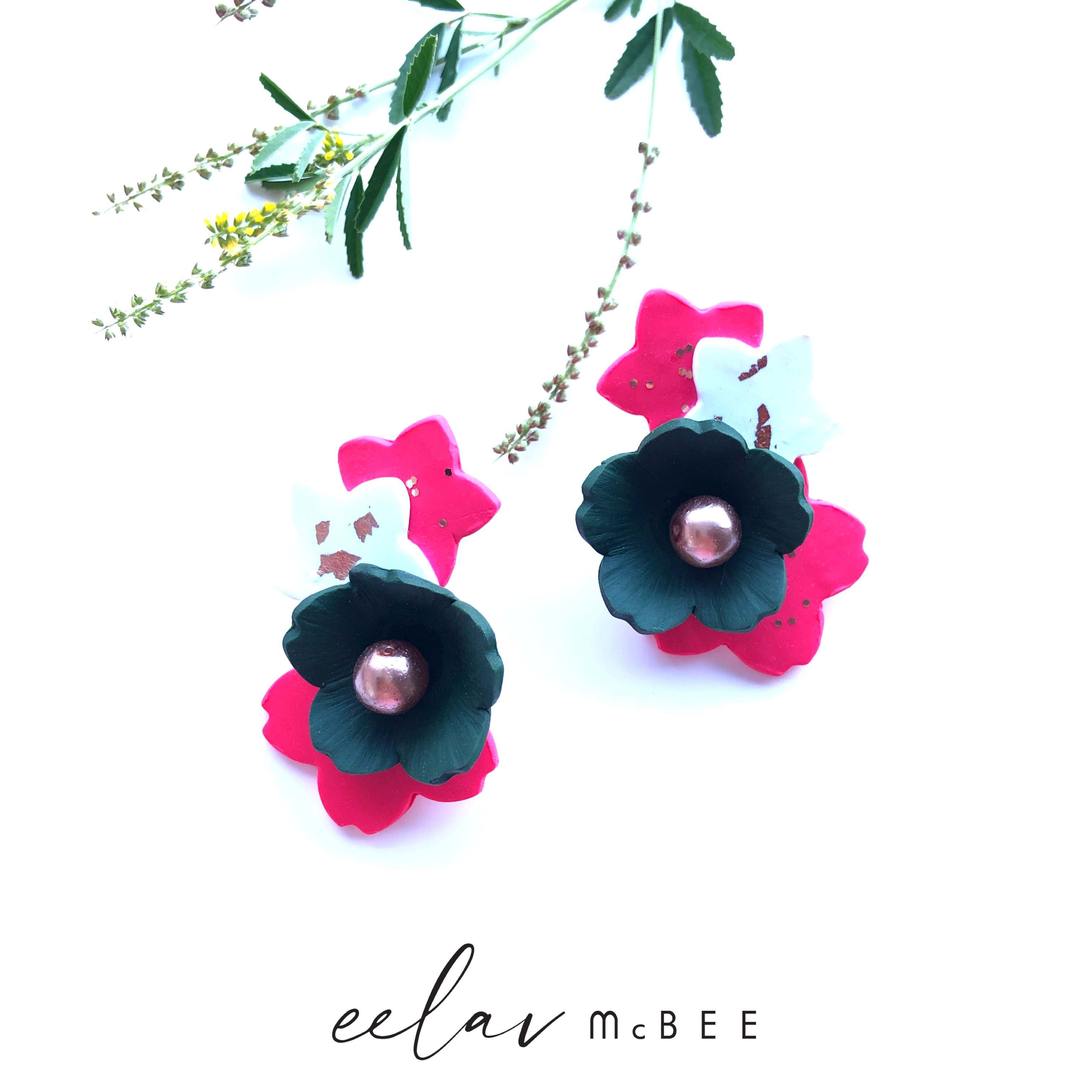 3D Cynthia Sakura Petals Statement Studs (Limited Editions)