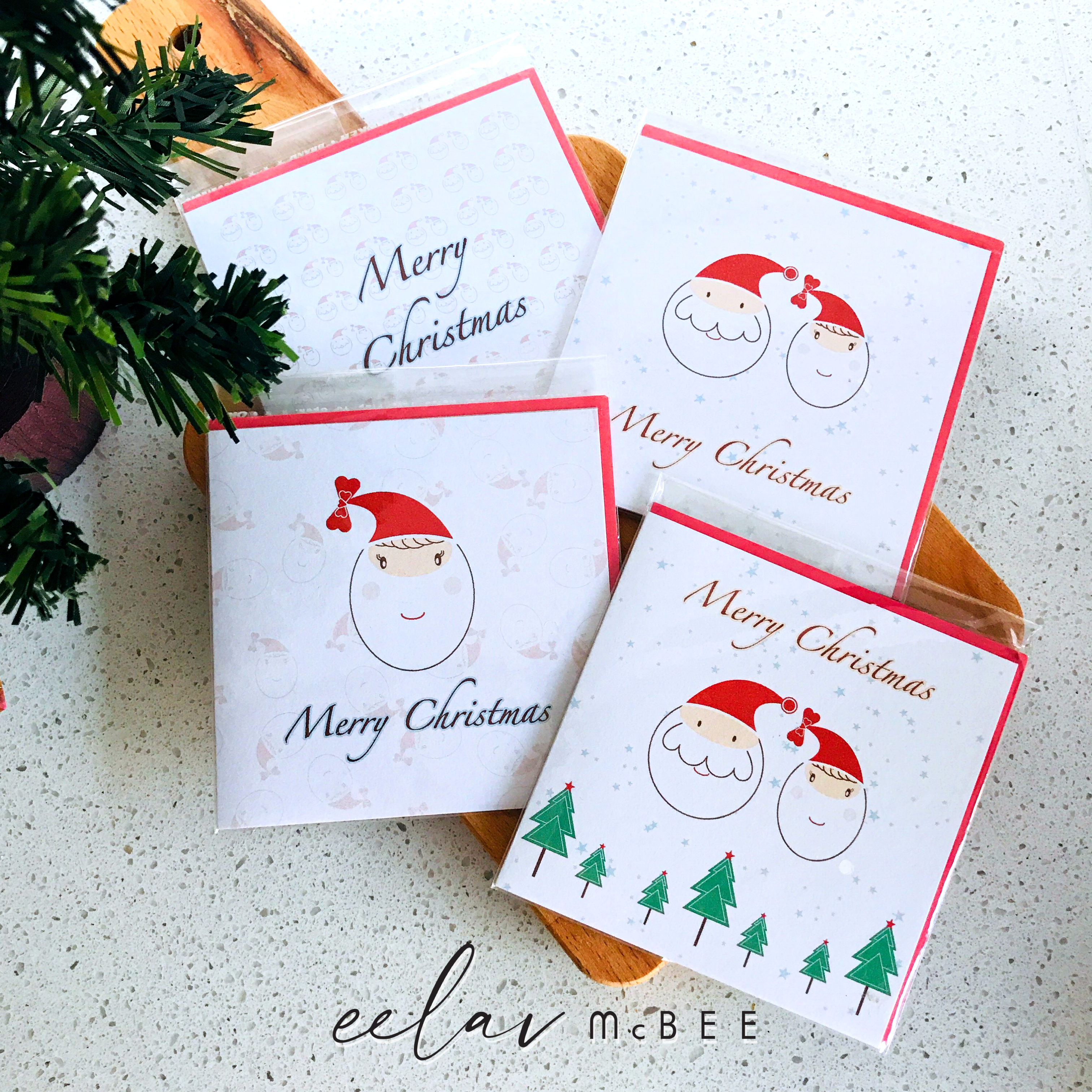 Mr & Mrs Santa Card Set
