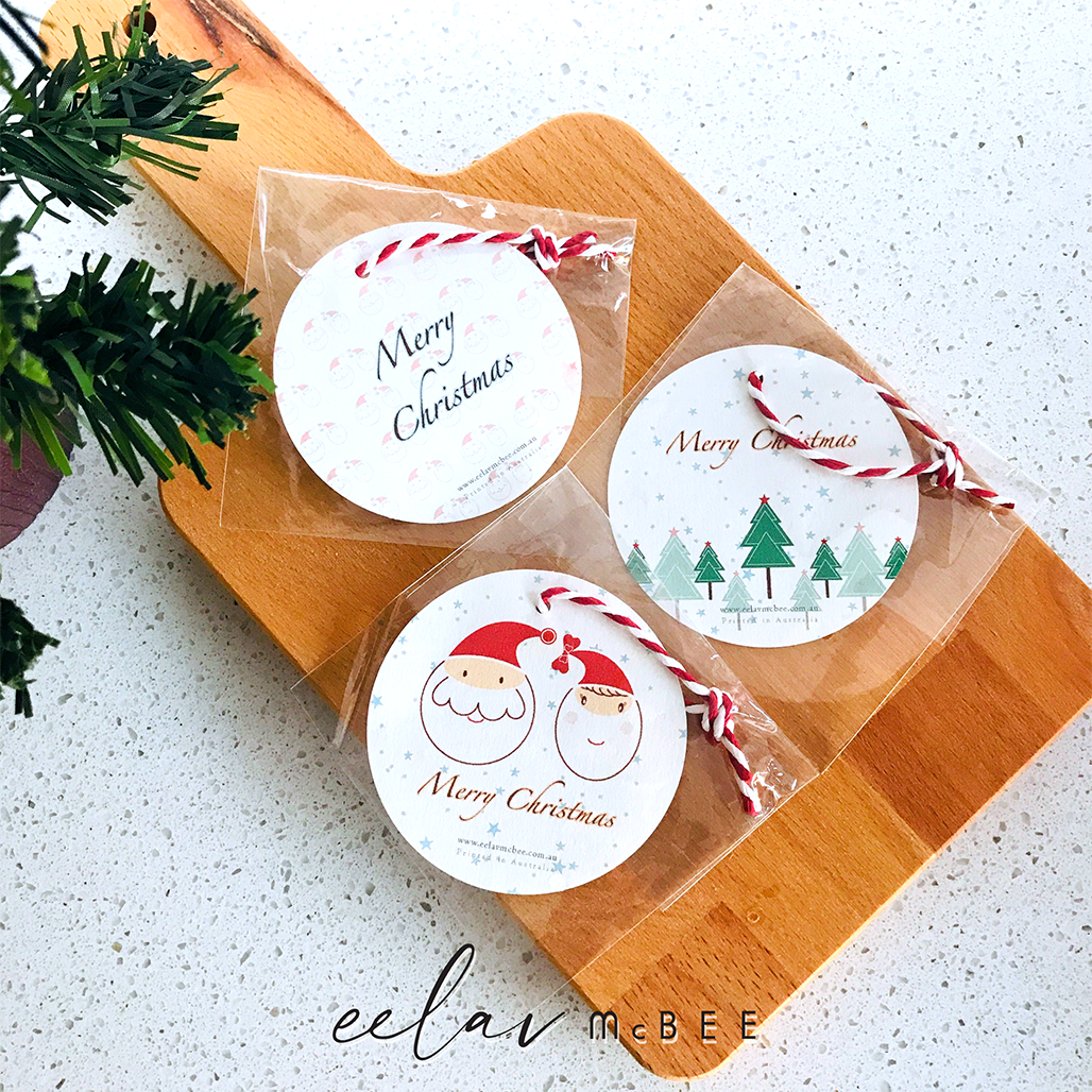 Round Christmas Tag Set