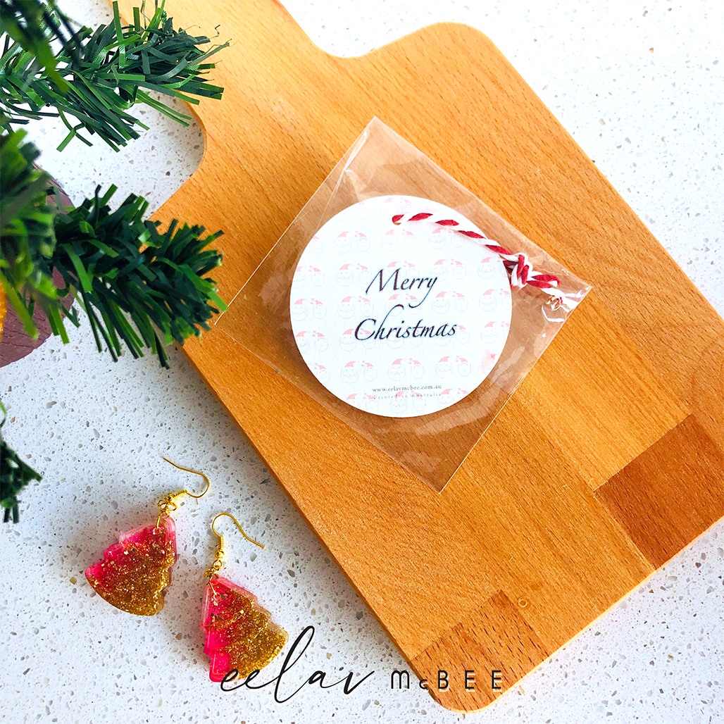 Round Christmas Tag Set