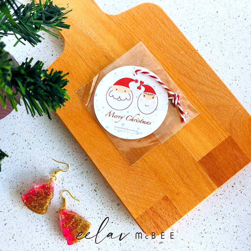 Round Christmas Tag Set