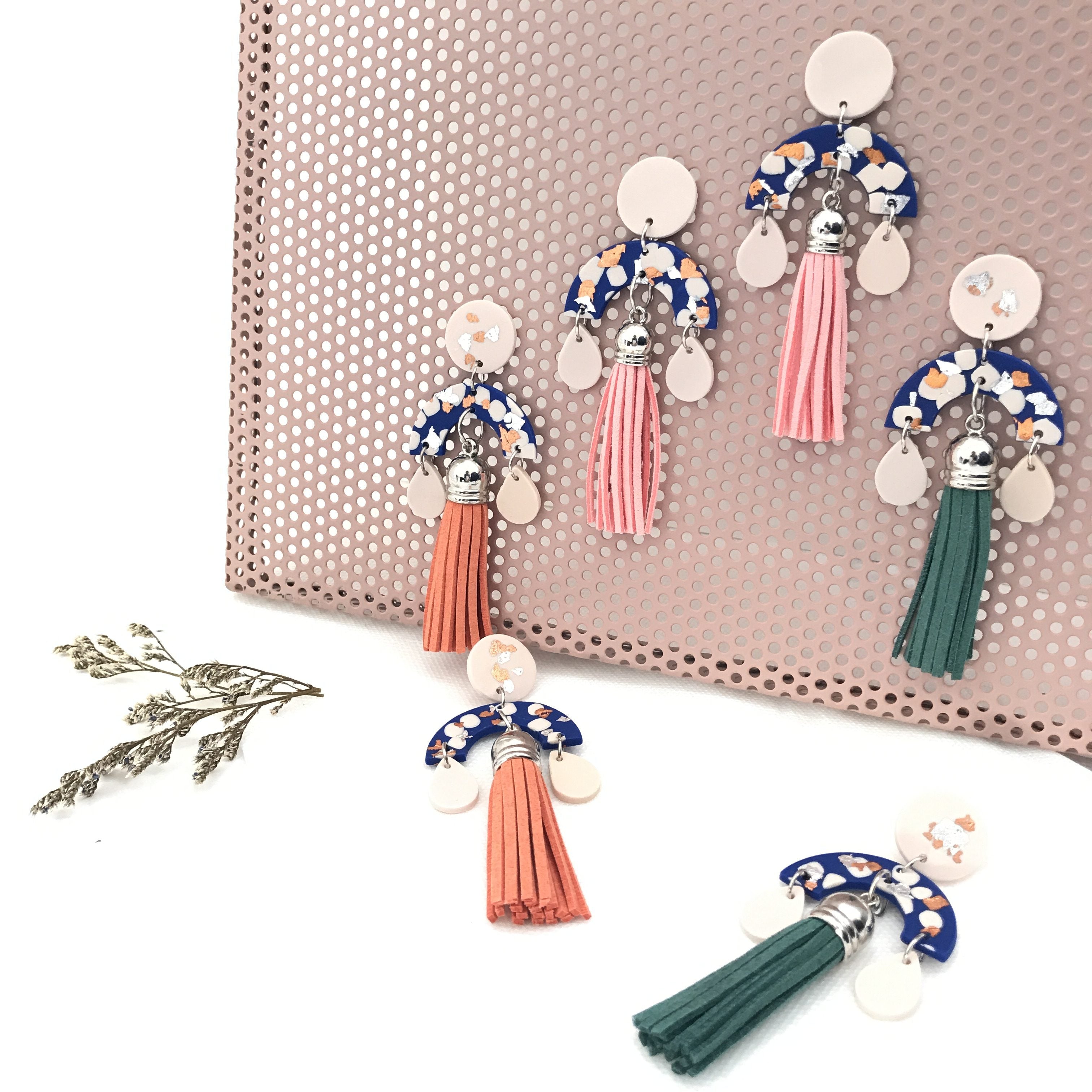 Chiyoko Dangle Tassels - Emerald