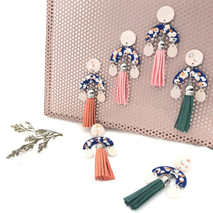 Chiyoko Dangle Tassels - Pink
