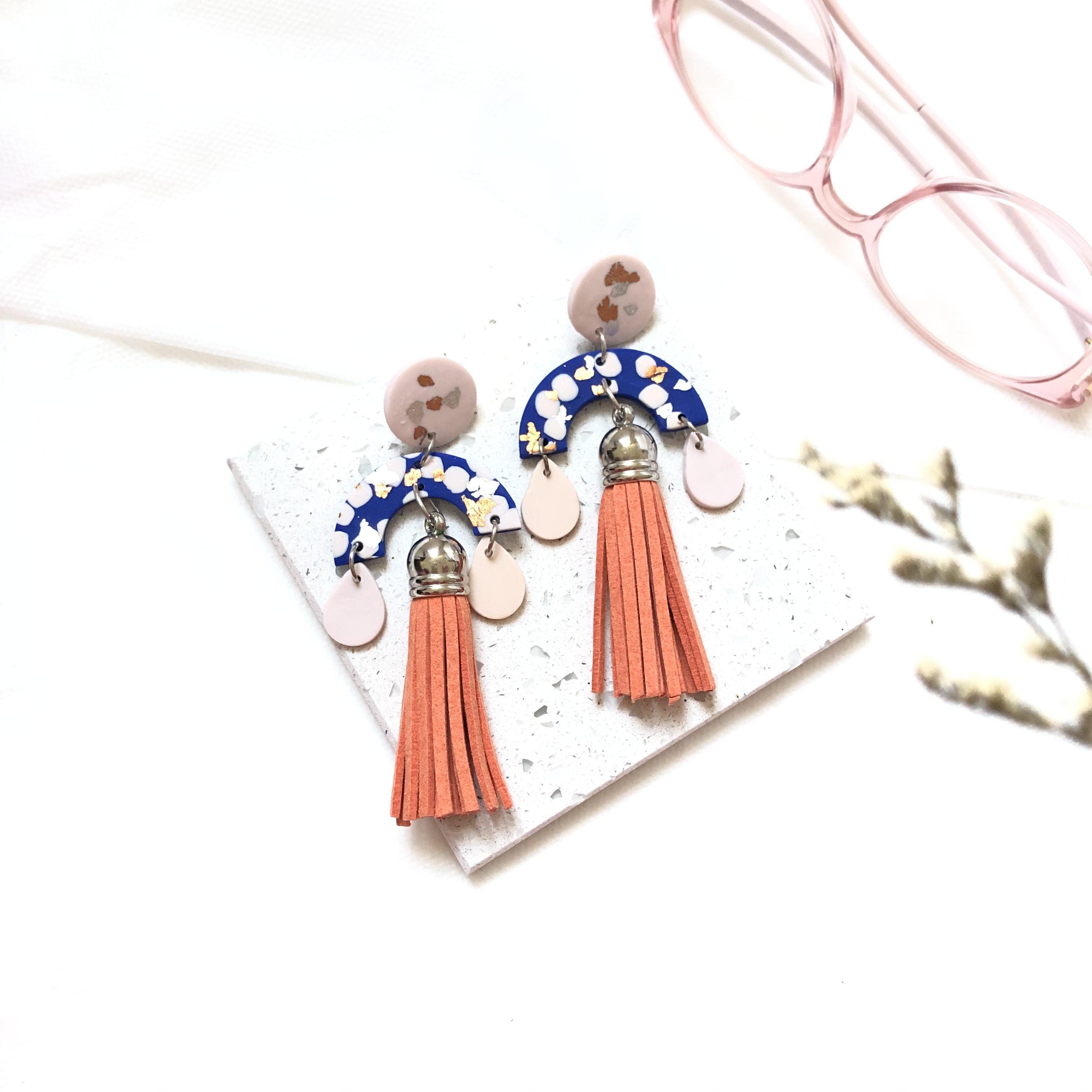 Chiyoko Dangle Tassels - Orange