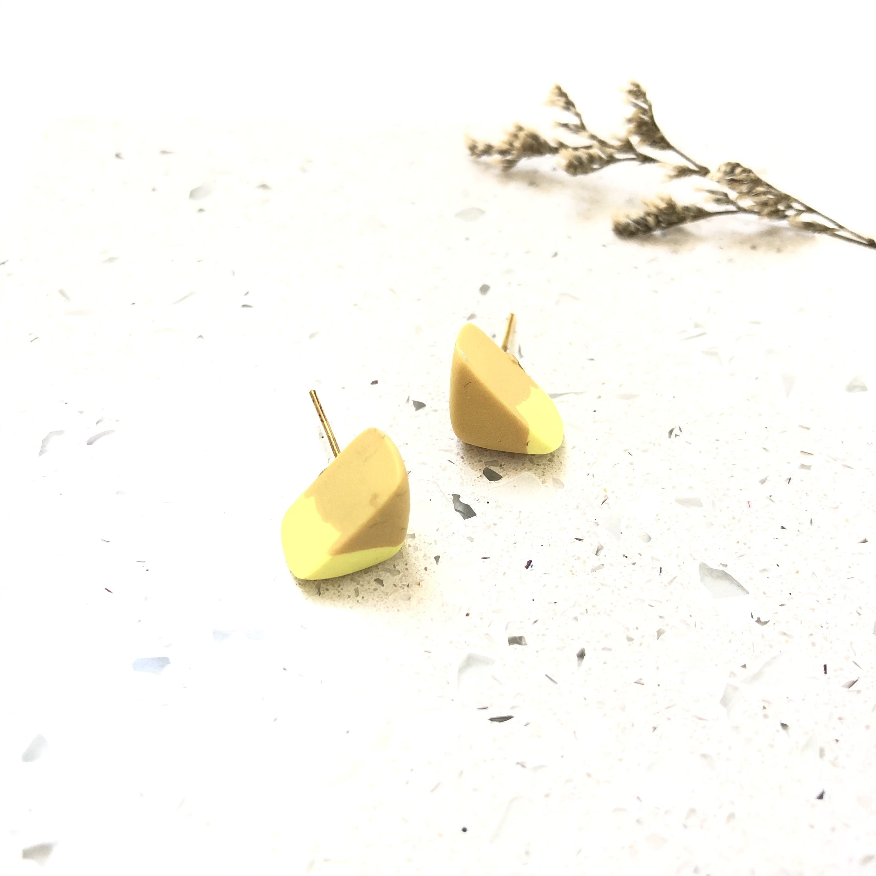 Custard Triangle Studs