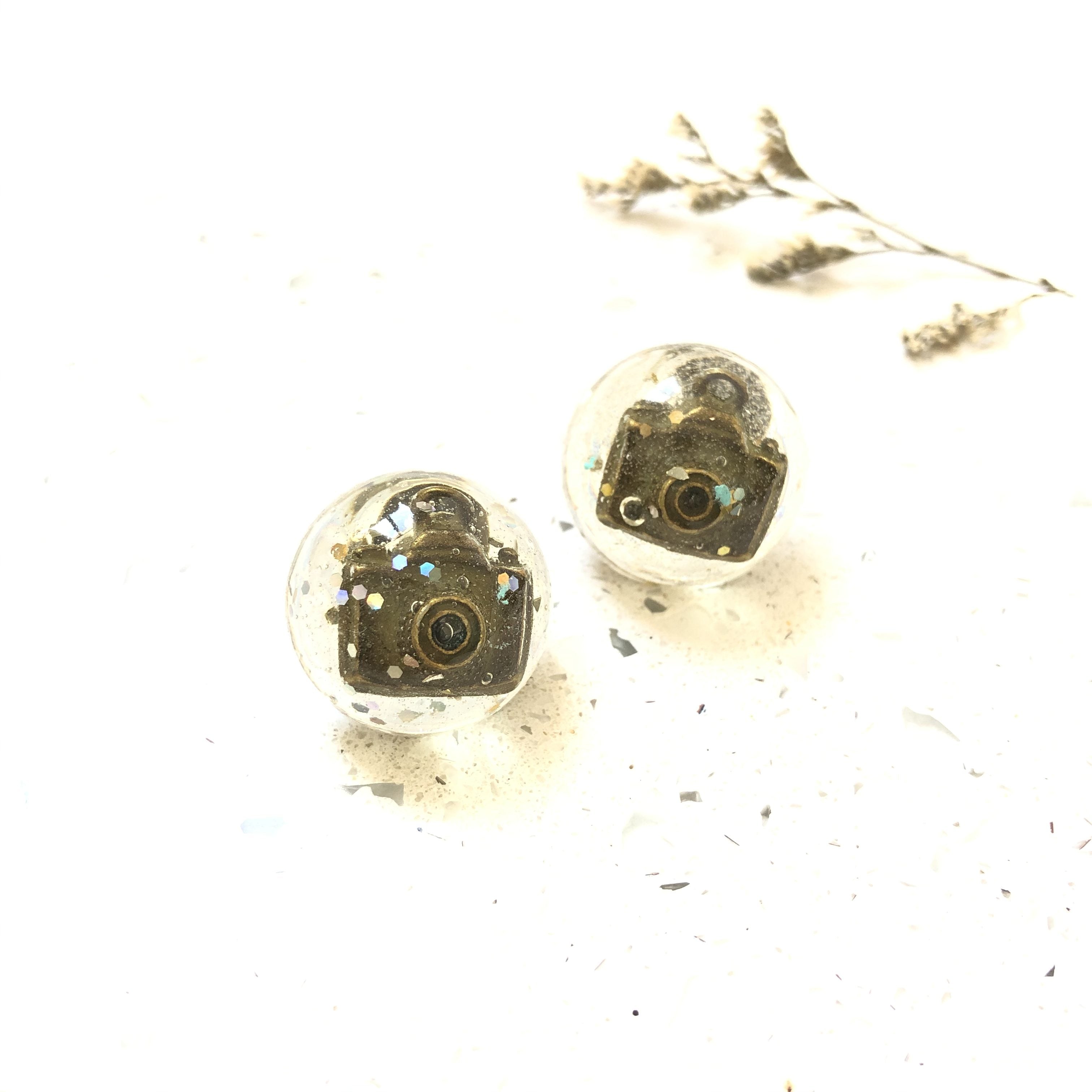 Camera Charm Resin Stud