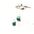 Green Glitter Resin Cube Stud