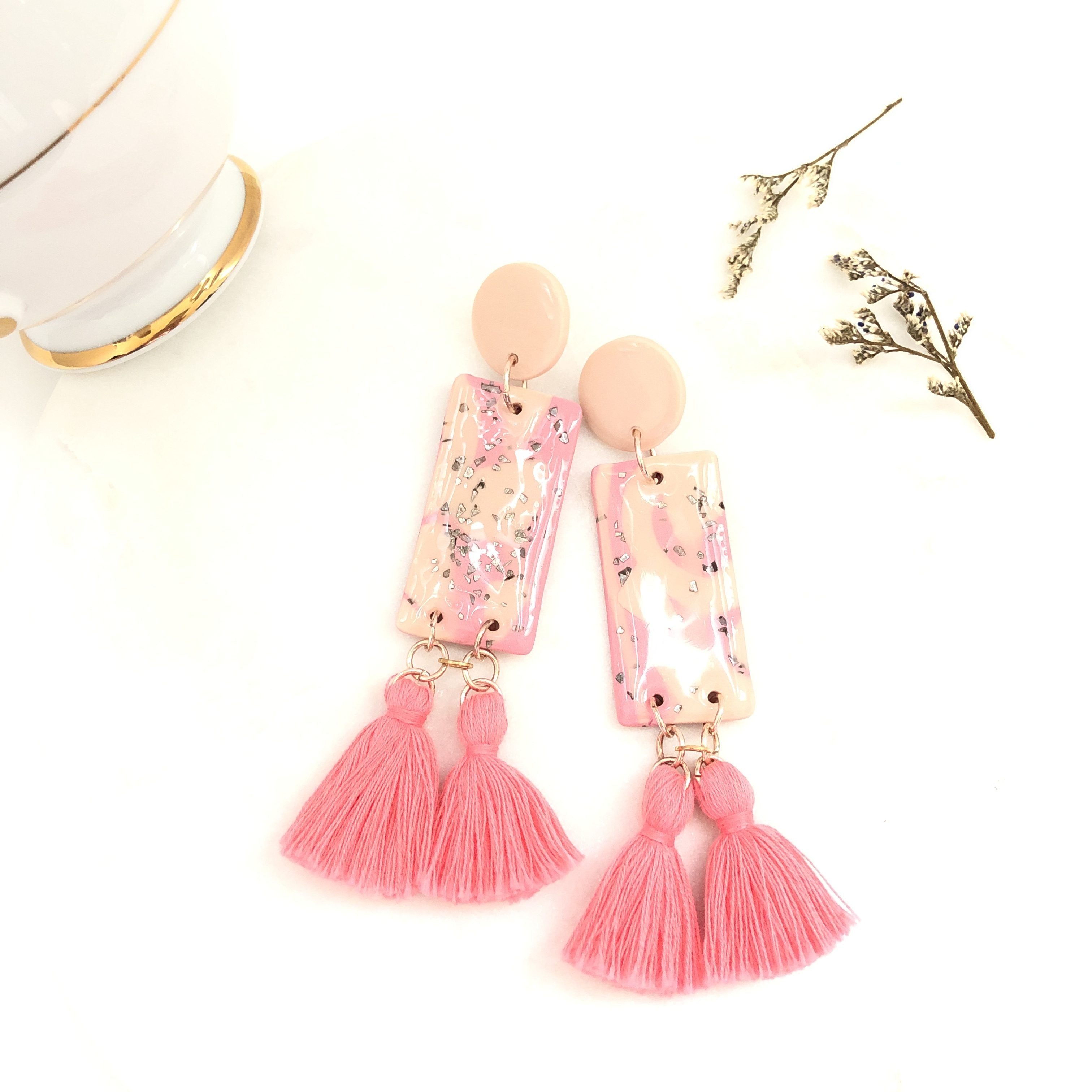 Melissa Rose Gold Tassel Earrings