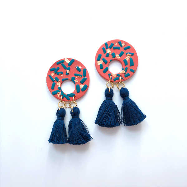 Confettis Round Tassel (Navy)