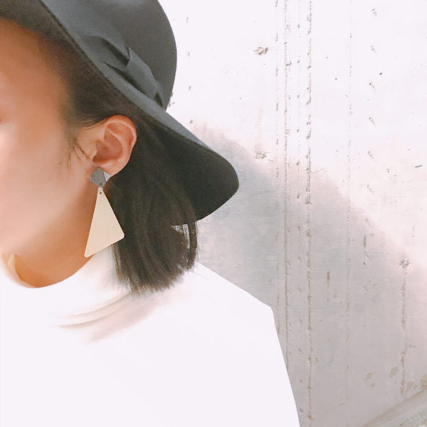 Florence Jaune Pastel Earring (Triangle) - v7