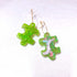 Puzzle Resin Earrings (Lime)