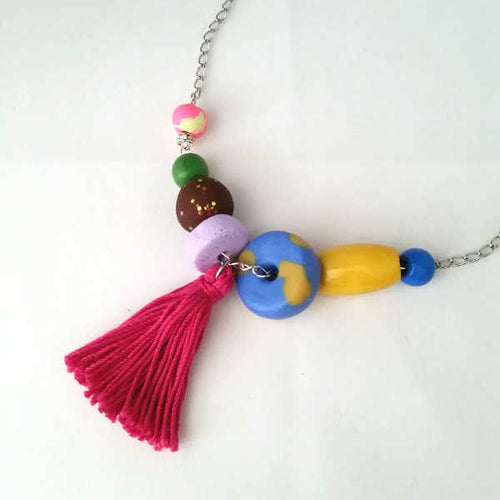 Sandy Necklace With Tassel